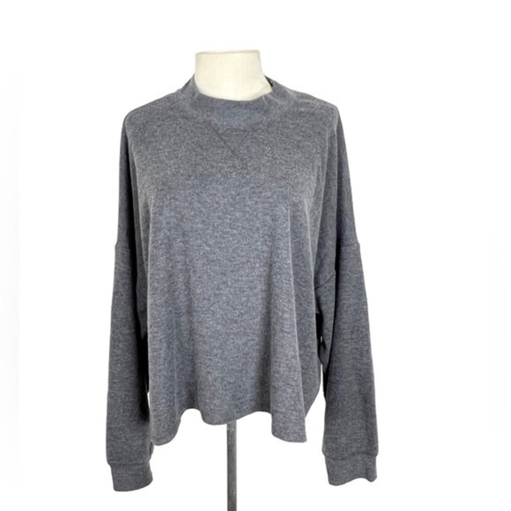 Victoria’s Secret thermal cropped top size XL gray waffleweave oversized VS